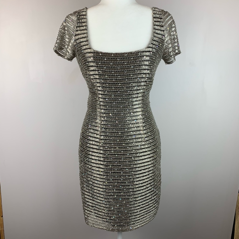 NAEEM KAHN silver with rhinestone accent